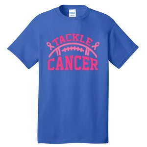 Tackle Breast Cancer Awareness Football Pink Ribbon Tall T-Shirt