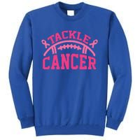 Tackle Breast Cancer Awareness Football Pink Ribbon Tall Sweatshirt