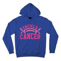 Tackle Breast Cancer Awareness Football Pink Ribbon Tall Hoodie