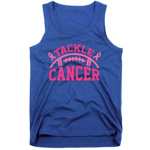 Tackle Breast Cancer Awareness Football Pink Ribbon Tank Top