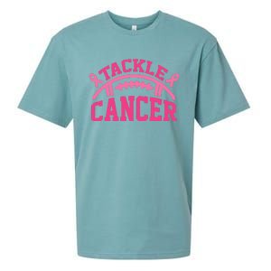 Tackle Breast Cancer Awareness Football Pink Ribbon Sueded Cloud Jersey T-Shirt