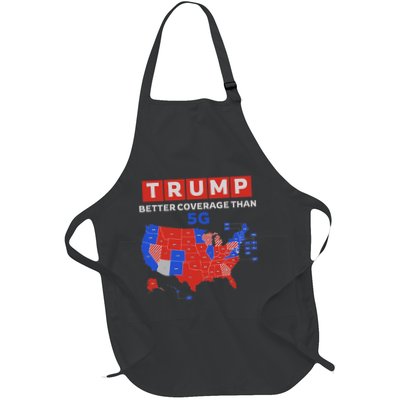 Trump Better Coverage Than 5g Ugly Christmas Sweater Xmas Full-Length Apron With Pockets
