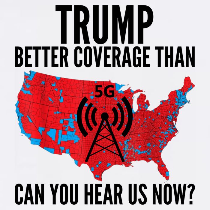 Trump Better Coverage Than Verizon Can You Hear Us Now Flat Bill Trucker Hat