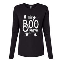 The Boo Crew Halloween Ghost Costume Womens Cotton Relaxed Long Sleeve T-Shirt