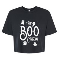 The Boo Crew Halloween Ghost Costume Bella+Canvas Jersey Crop Tee