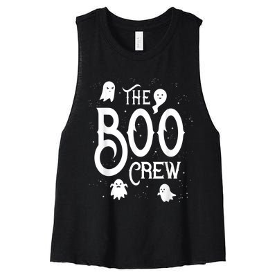 The Boo Crew Halloween Ghost Costume Women's Racerback Cropped Tank