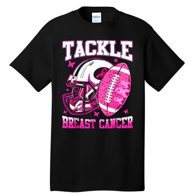 Tackle Breast Cancer Awareness Fighting American Football Tall T-Shirt