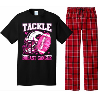 Tackle Breast Cancer Awareness Fighting American Football Pajama Set