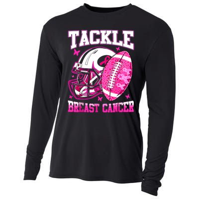 Tackle Breast Cancer Awareness Fighting American Football Cooling Performance Long Sleeve Crew