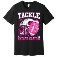 Tackle Breast Cancer Awareness Fighting American Football Premium T-Shirt