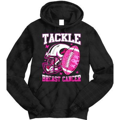 Tackle Breast Cancer Awareness Fighting American Football Tie Dye Hoodie