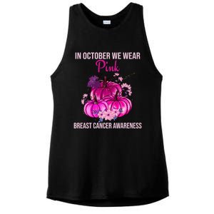 Thanksgiving Breast Cancer Awareness Ladies PosiCharge Tri-Blend Wicking Tank