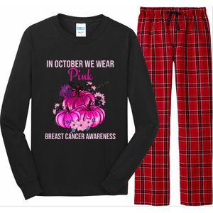 Thanksgiving Breast Cancer Awareness Long Sleeve Pajama Set