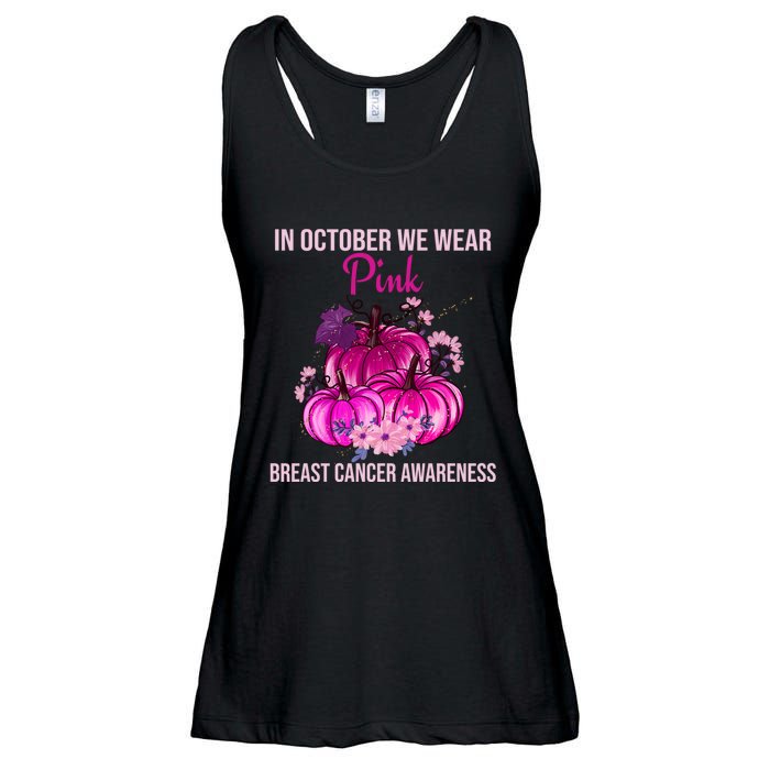 Thanksgiving Breast Cancer Awareness Ladies Essential Flowy Tank