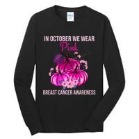 Thanksgiving Breast Cancer Awareness Tall Long Sleeve T-Shirt