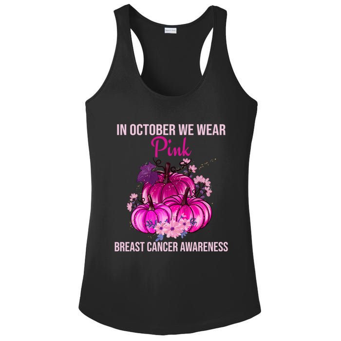 Thanksgiving Breast Cancer Awareness Ladies PosiCharge Competitor Racerback Tank