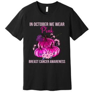 Thanksgiving Breast Cancer Awareness Premium T-Shirt