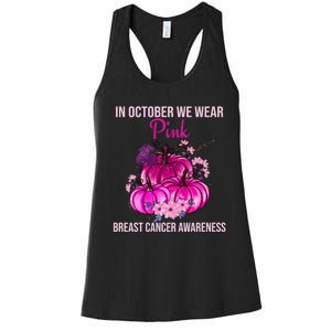 Thanksgiving Breast Cancer Awareness Women's Racerback Tank