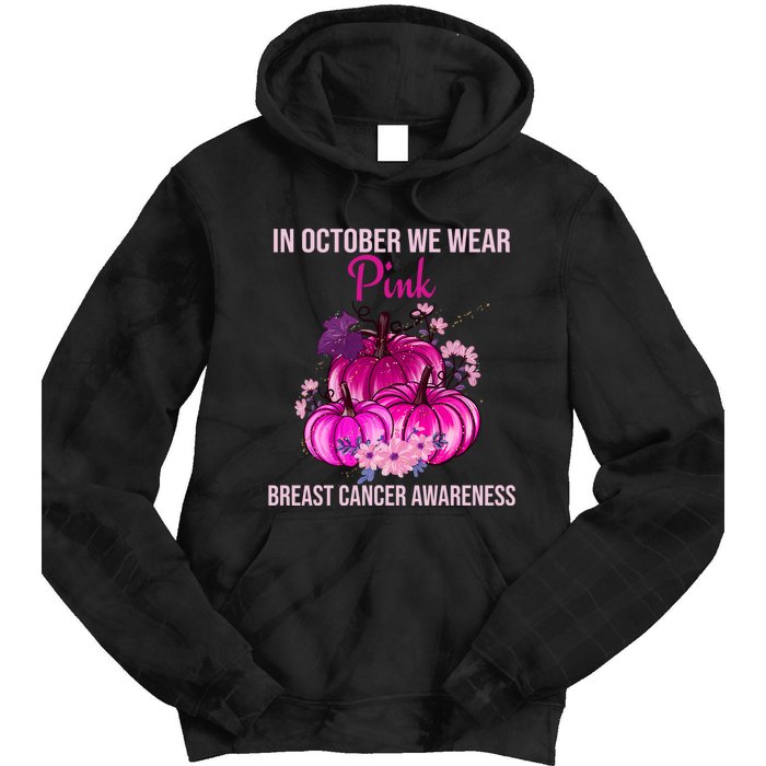 Thanksgiving Breast Cancer Awareness Tie Dye Hoodie