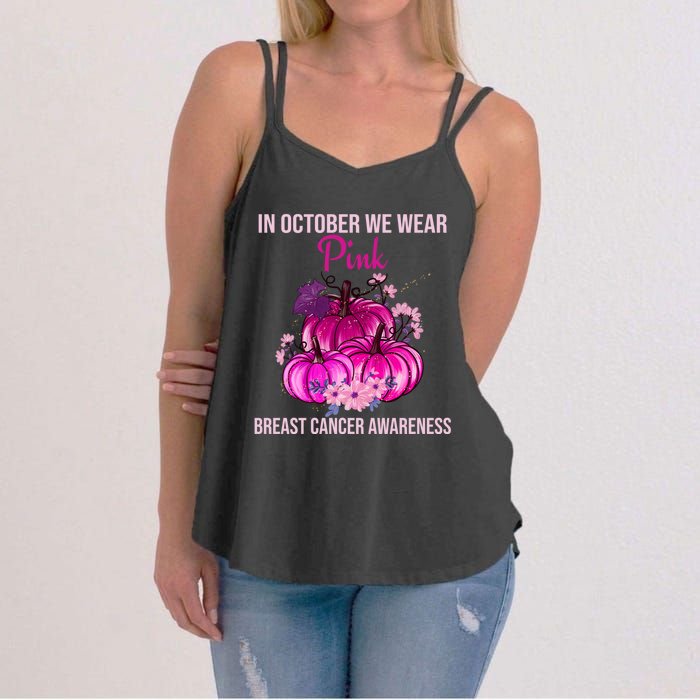 Thanksgiving Breast Cancer Awareness Women's Strappy Tank