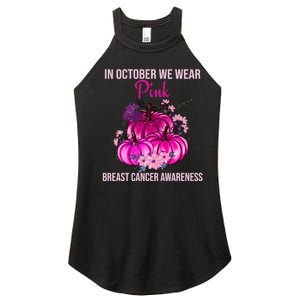 Thanksgiving Breast Cancer Awareness Women's Perfect Tri Rocker Tank