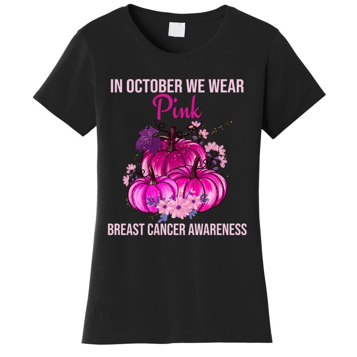 Thanksgiving Breast Cancer Awareness Women's T-Shirt