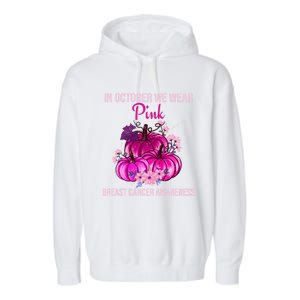 Thanksgiving Breast Cancer Awareness Garment-Dyed Fleece Hoodie