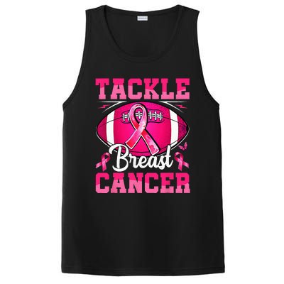 Tackle Breast Cancer Warrior Ribbon Football PosiCharge Competitor Tank