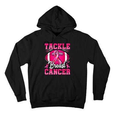 Tackle Breast Cancer Warrior Ribbon Football Tall Hoodie