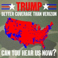 Trump Better Coverage Than Verizon Can You Hear Us Now Legacy Tie Dye Trucker Hat