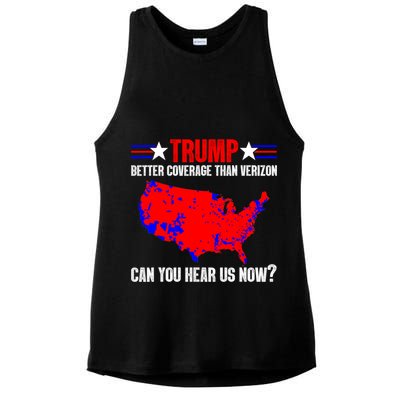 Trump Better Coverage Than Verizon Can You Hear Us Now Ladies PosiCharge Tri-Blend Wicking Tank
