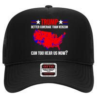 Trump Better Coverage Than Verizon Can You Hear Us Now High Crown Mesh Back Trucker Hat