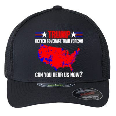 Trump Better Coverage Than Verizon Can You Hear Us Now Flexfit Unipanel Trucker Cap