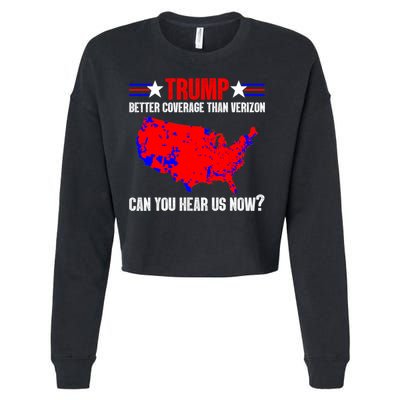 Trump Better Coverage Than Verizon Can You Hear Us Now Cropped Pullover Crew