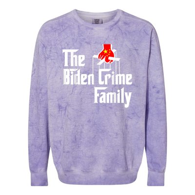 The Biden Chinese Crime Family Puppet Humor Anti Against Colorblast Crewneck Sweatshirt