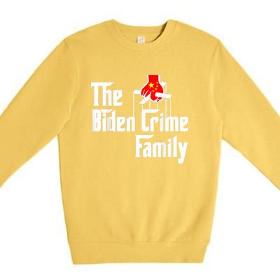 The Biden Chinese Crime Family Puppet Humor Anti Against Premium Crewneck Sweatshirt