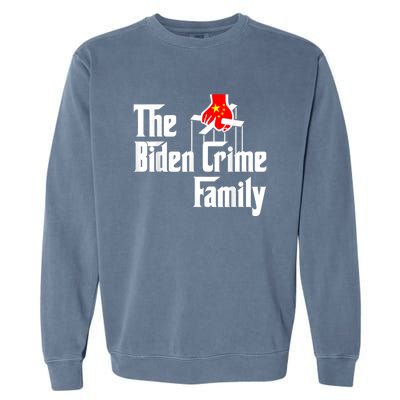 The Biden Chinese Crime Family Puppet Humor Anti Against Garment-Dyed Sweatshirt