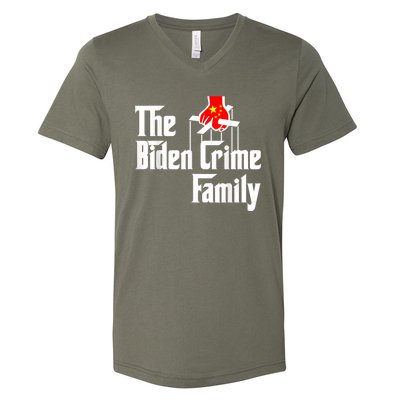 The Biden Chinese Crime Family Puppet Humor Anti Against V-Neck T-Shirt