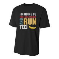 Team Bananas Challenge Take The Money And Run Youth Performance Sprint T-Shirt