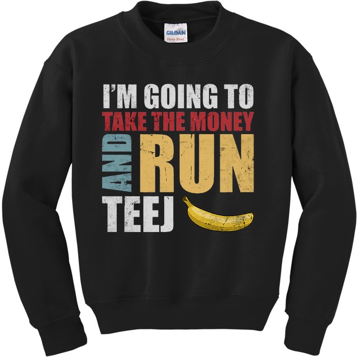 Team Bananas Challenge Take The Money And Run Kids Sweatshirt