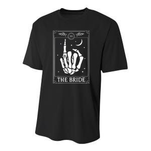 The Bride Coven Skeleton Hand Gothic Wedding Bachelorette Youth Performance Sprint T-Shirt