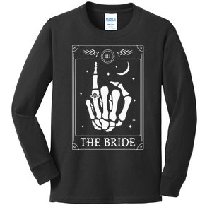 The Bride Coven Skeleton Hand Gothic Wedding Bachelorette Kids Long Sleeve Shirt