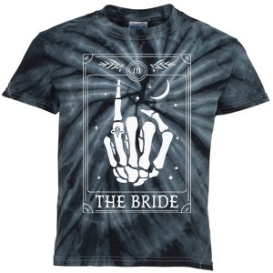 The Bride Coven Skeleton Hand Gothic Wedding Bachelorette Kids Tie-Dye T-Shirt