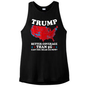 Trump Better Coverage Than 5g Can You Hear Us Now Usa Funny Ladies PosiCharge Tri-Blend Wicking Tank