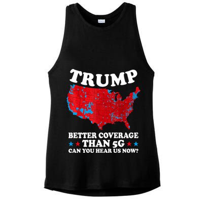 Trump Better Coverage Than 5g Can You Hear Us Now Usa Funny Ladies PosiCharge Tri-Blend Wicking Tank