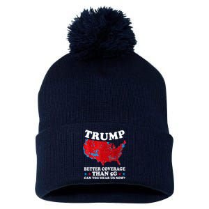 Trump Better Coverage Than 5g Can You Hear Us Now Usa Funny Pom Pom 12in Knit Beanie