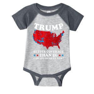 Trump Better Coverage Than 5g Can You Hear Us Now Usa Funny Infant Baby Jersey Bodysuit