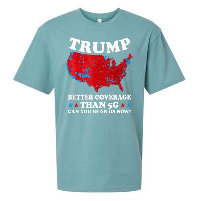 Trump Better Coverage Than 5g Can You Hear Us Now Usa Funny Sueded Cloud Jersey T-Shirt