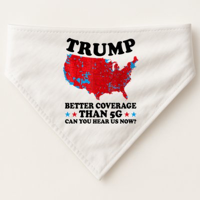 Trump Better Coverage Than 5g Can You Hear Us Now Usa Funny USA-Made Doggie Bandana