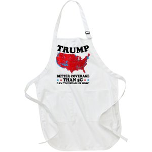 Trump Better Coverage Than 5g Can You Hear Us Now Usa Funny Full-Length Apron With Pockets